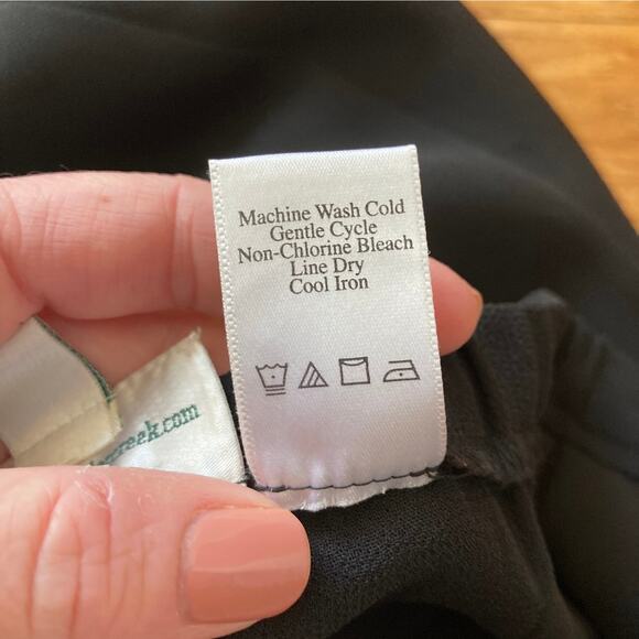 Coldwater Creek Black Chiffon Trousers, Size 12P - Picture 5 of 5